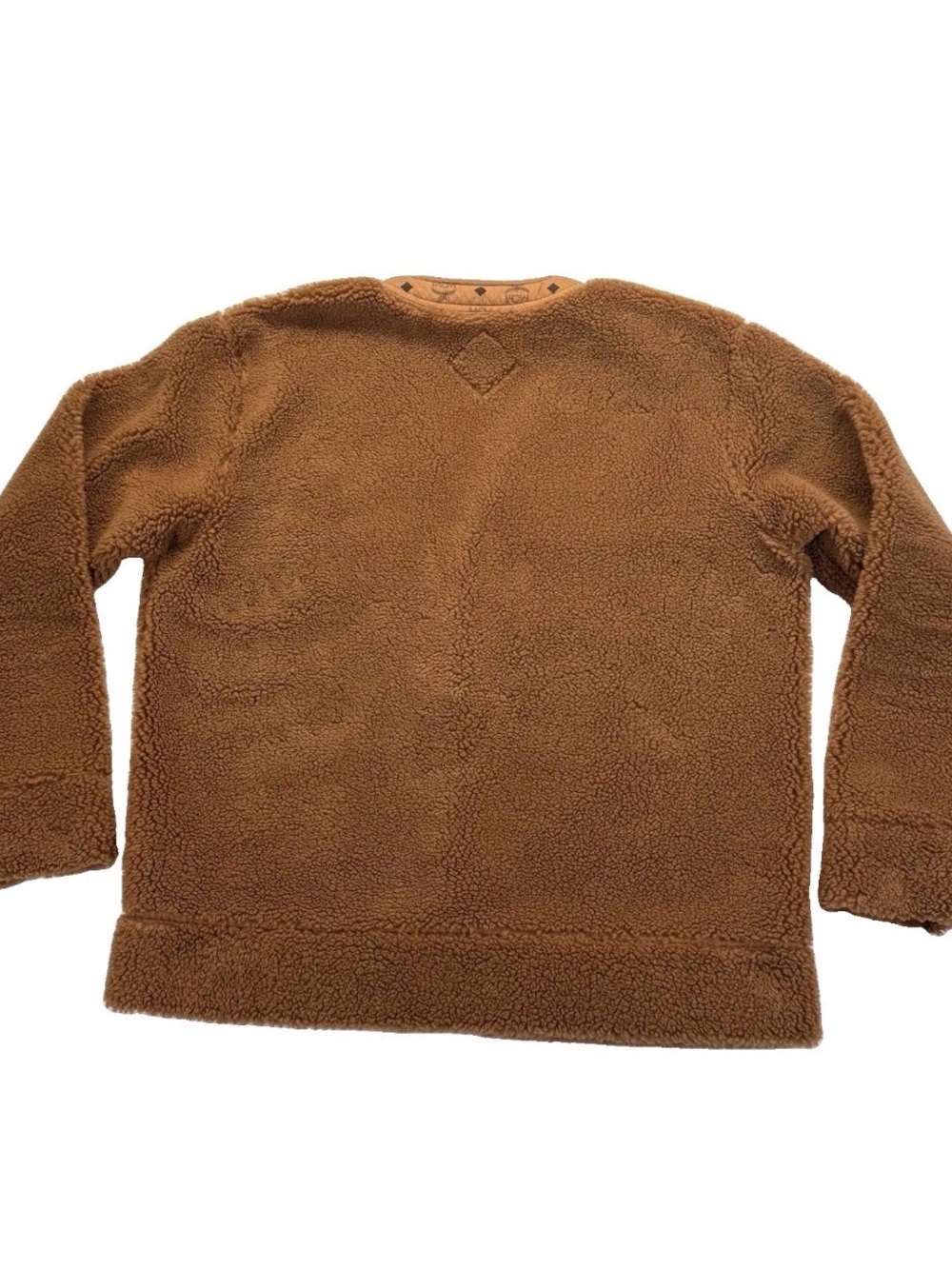 MCM Monogram Pocket Sherpa Cardigan Sweater Jacket sz XL - Picture 2 of 10